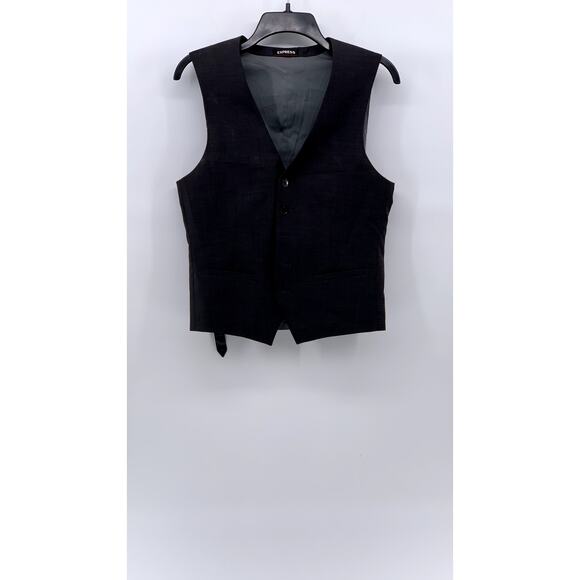 EXPRESS Men's Black 5-Button Adjustable Back V-Neck Suit Vest SZ XS - Picture 1 of 12